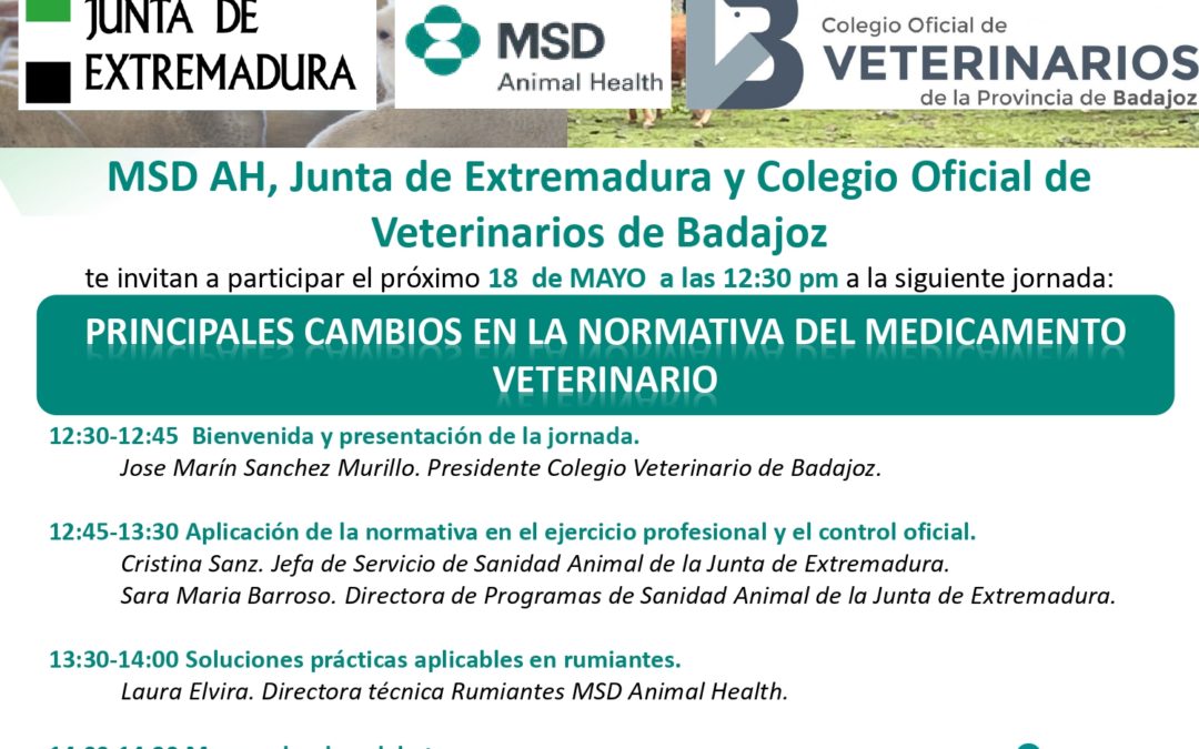 Jornada Técnica: “Principales cambios en la normativa del medicamento veterinario”.