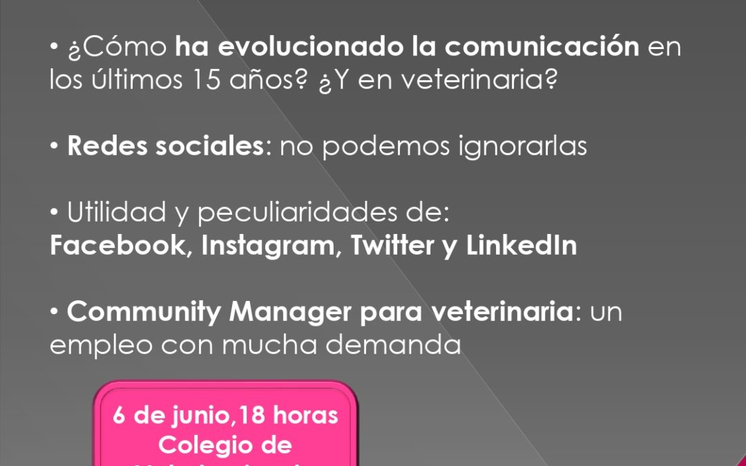 Comunicación y redes sociales en veterinaria: una necesidad y un nicho de empleo.